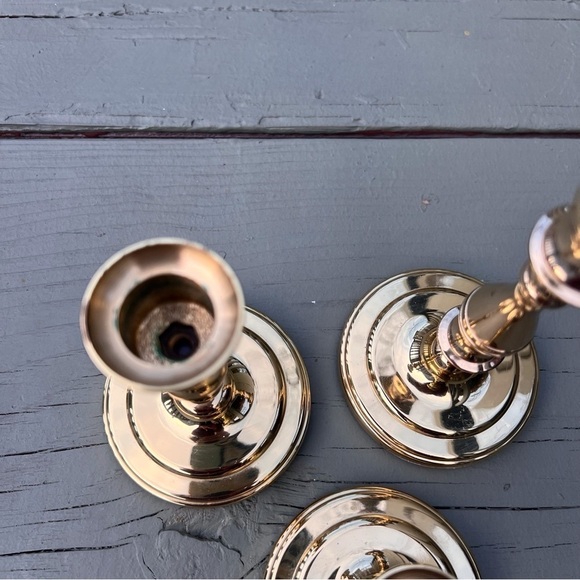 Baldwin Brass Forged In America candlestick holders - Picture 4 of 9